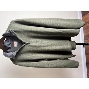 Wrangler Authentics Men’s 2XL Quarter Zip Pullover Fleece, Olive Green Heather